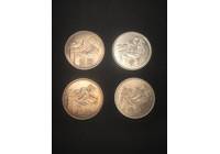 1980年/1981年/1983年/1985年 1元普制長城幣 裸幣4枚