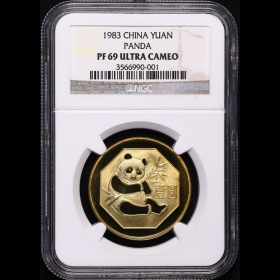 第2405080号：1983年熊猫铜币 NGC PF69UC（老标）